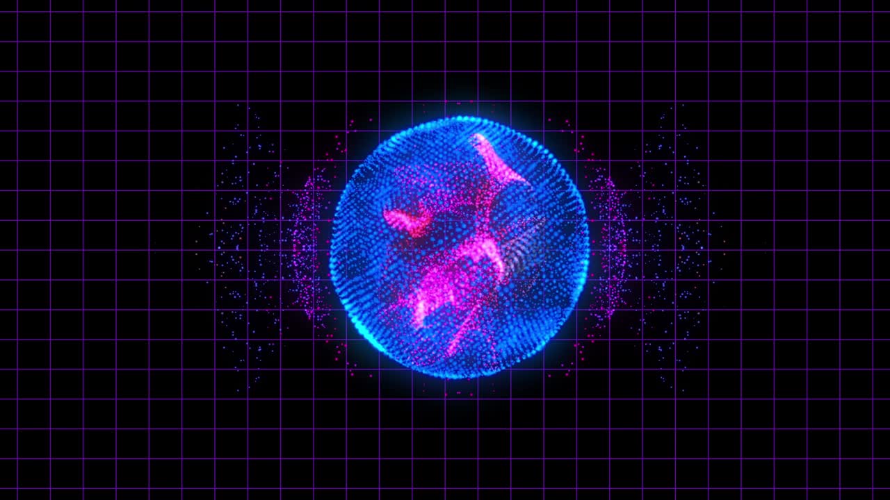 플라즈마 구체 회전 파동 4k 리얼리티 루프 크리에이티브 모션 배경