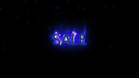 Sale-text-appearing-on-purple-fire