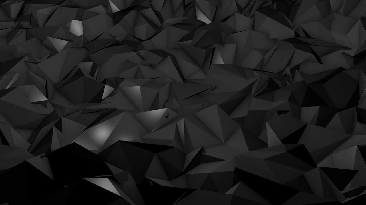 Black Looped Low Poly Triangular Background