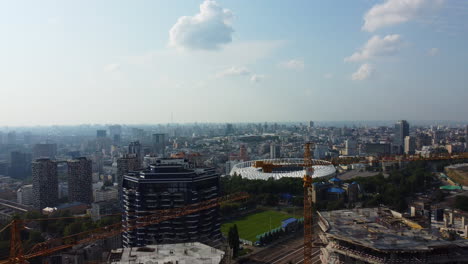 Flying-above-Kyiv-downtown-near-construction-site