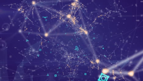 network of data and connections