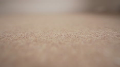 close macro view focus and out of focus of floor carpet cover in house room in cambridge england