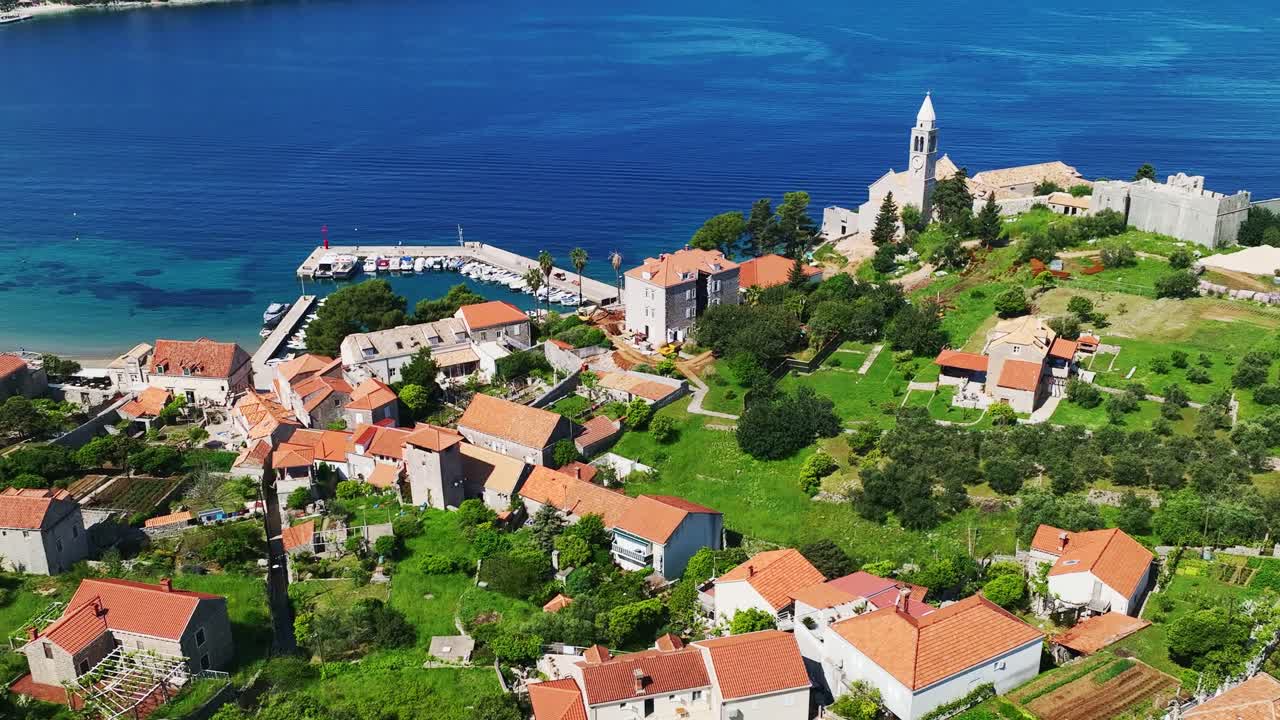 Circling around 15th century monastery and surrounding village Elaphiti Island