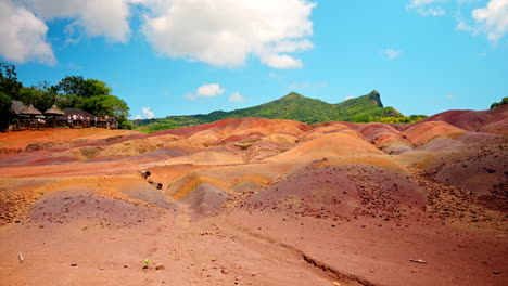 Zeitraffer-Des-Chamarel-Nationalparks-Der-Sieben-Farbigen-Erden-Auf-Der-Insel-Mauritius