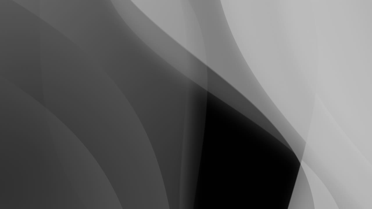 Animation of grey waving layers with copy space on black background