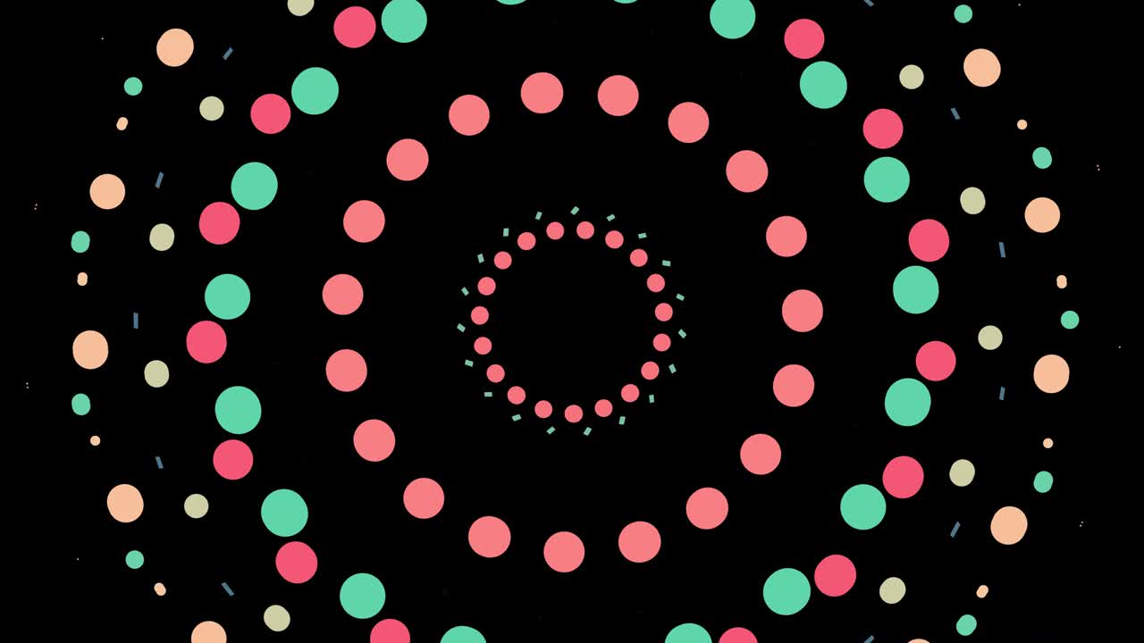 모던 서클 패턴 애니메이션 배경 2d 요소는 알파 채널과 함께 모션 그래픽 배경을 폭발시니다.