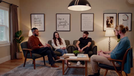 group therapy session in a home