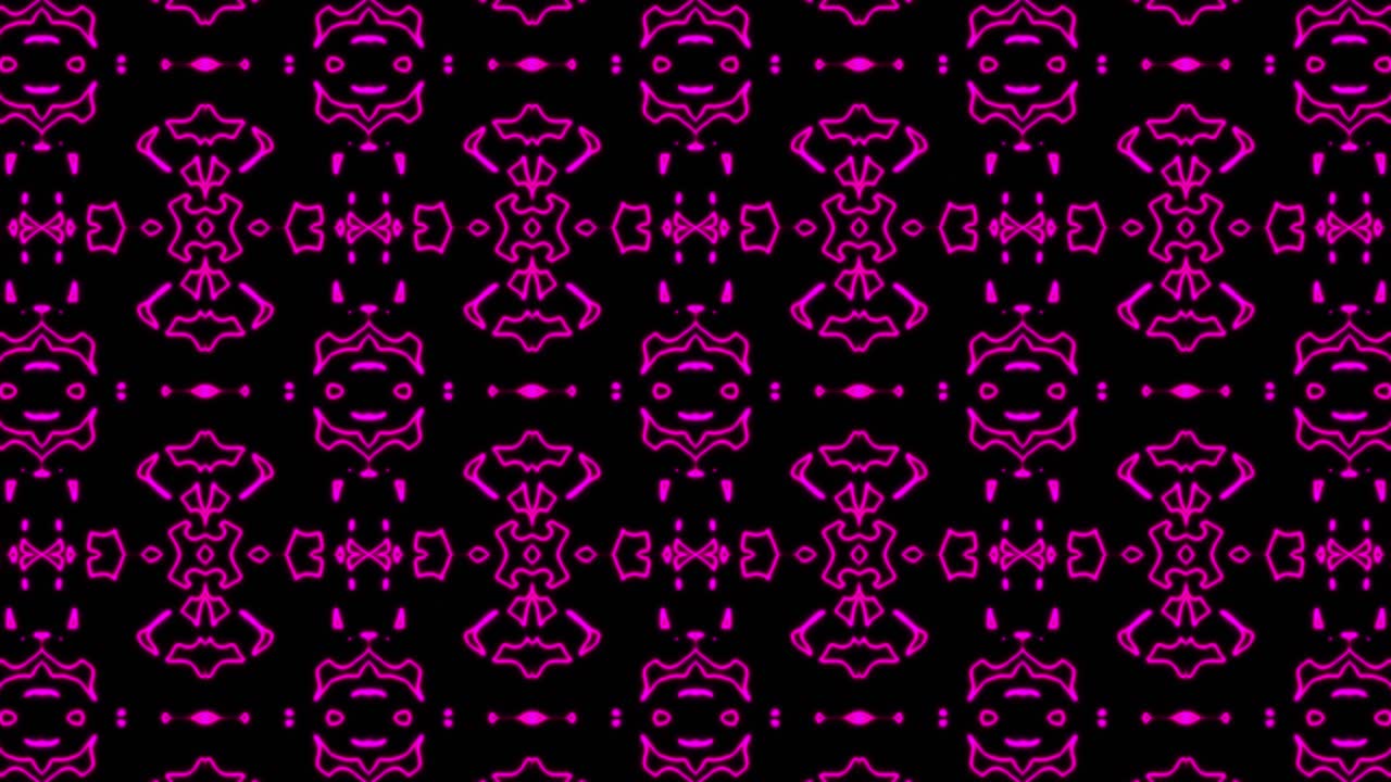 fondo de patrón sin costuras geométrico rosa abstracto. rayas abstractas bucle de caleidoscopio. rápido psicodélico colorido fondo de kaleidoscopio vj. discoteca fondo de movimiento abstracto. efecto caleidoscope