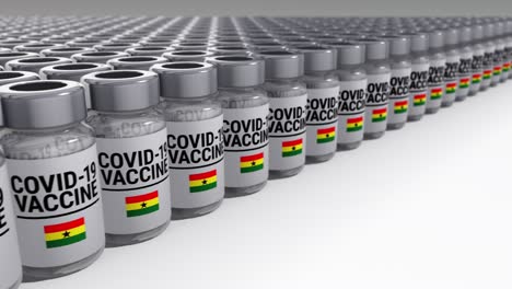 botellas de vacuna contra el covid-19 ghana