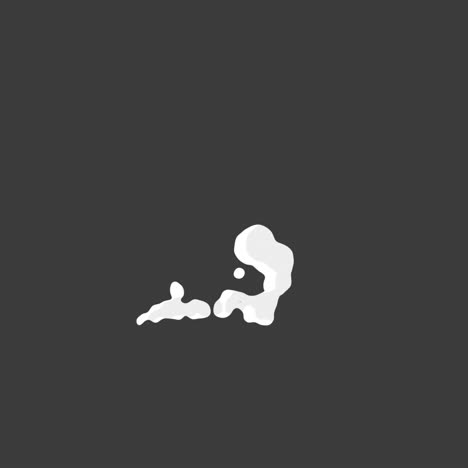 white smoke cloud element animation