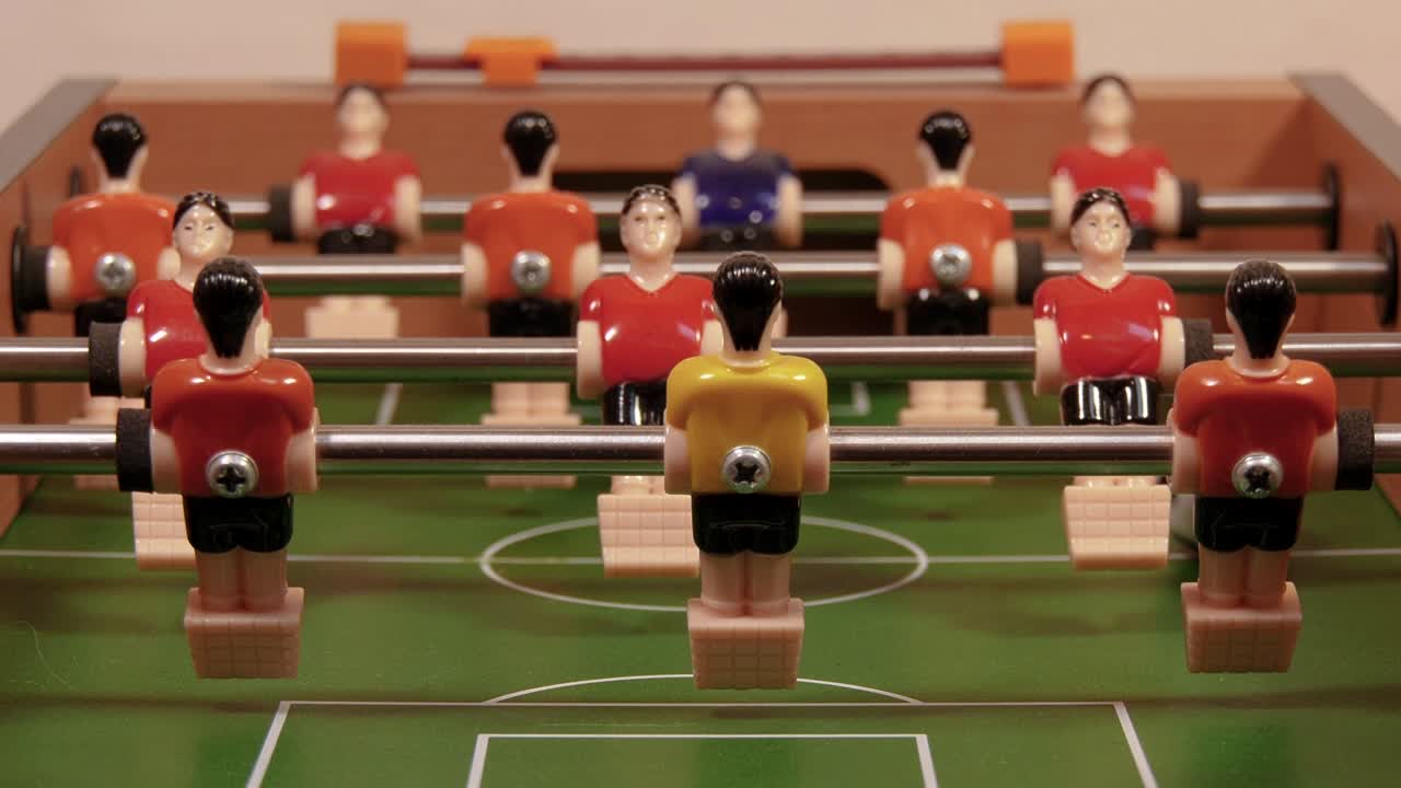 게임 테이블에서 축구 축구를 하는 것