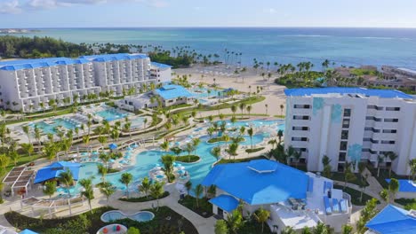 Tui-Blue-Sensatori-resort-at-Cap-Cana-and-sea-in-background,-Dominican-Republic