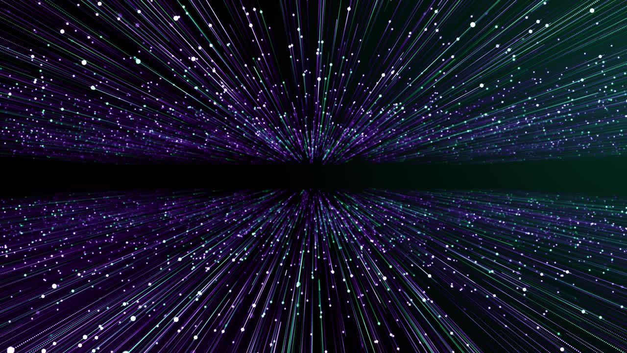 Particles violet green event game trailer titles cinematic concert stage background loop