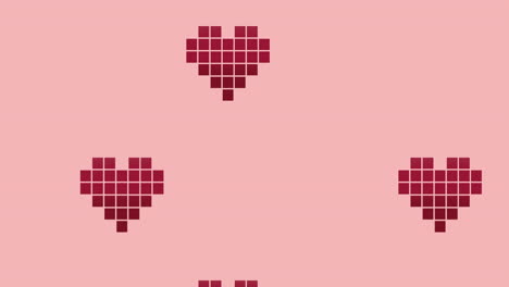 pixelated hearts seamless pattern