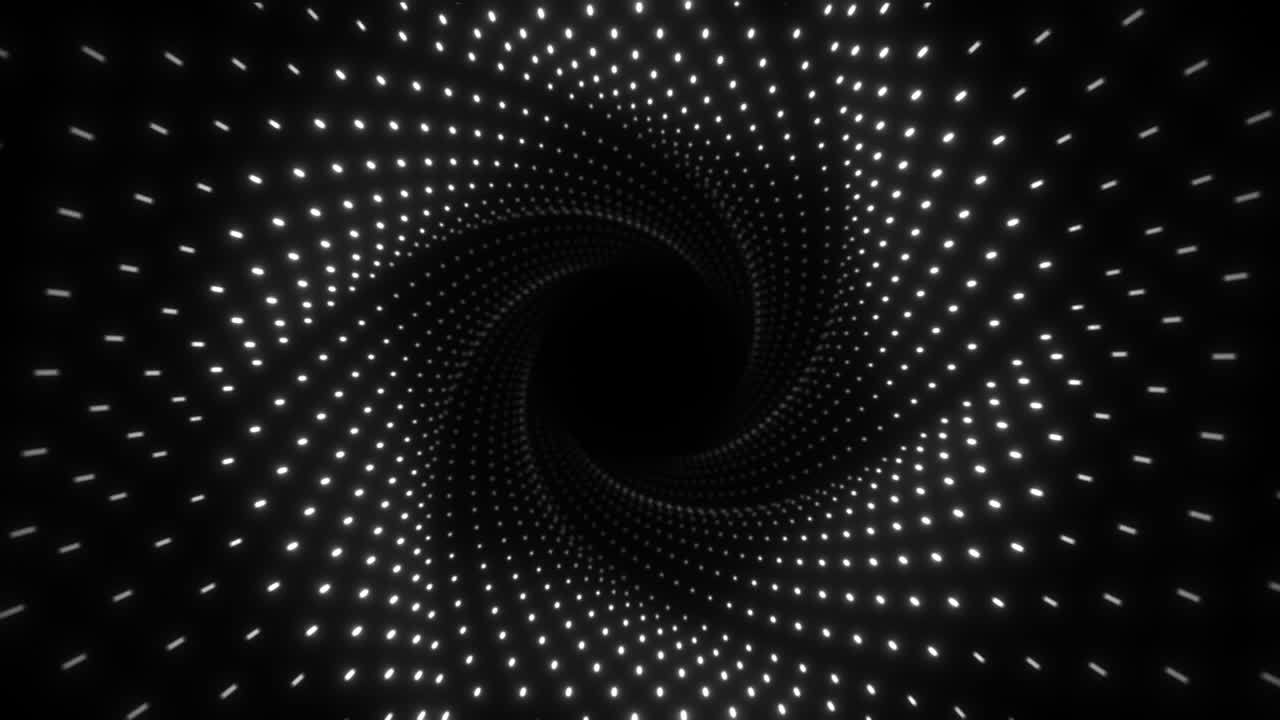 Abstract Glowing Spiral Tunnel