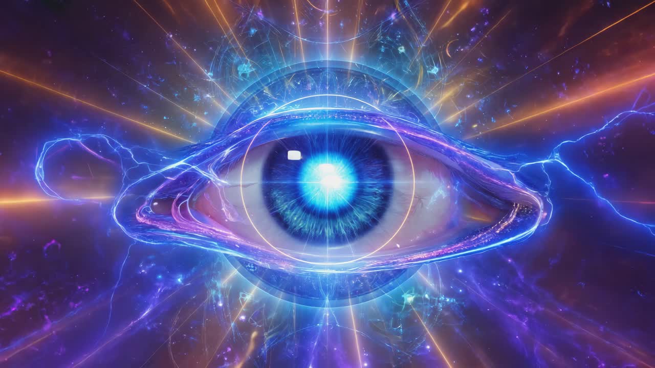 Mystic Third Eye Cosmic Energy Abstract Illustration