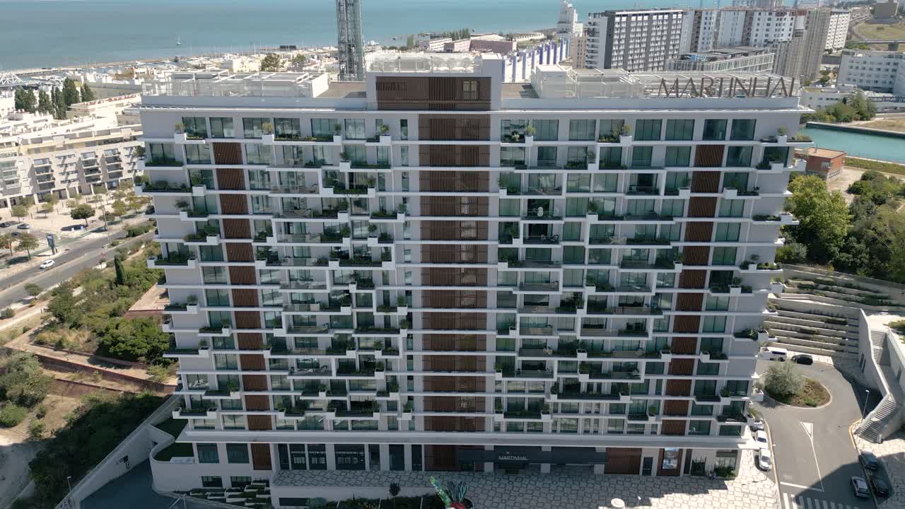 Aerial View of the Martineial Building in Lisbon, Portugal