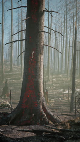 aftermath of a forest fire