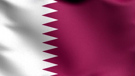 naadloze lus 4k vdo. qatar nationale vlag blazen in de wind geïsoleerd. officiële patriottische abstracte ontwerp. 3d rendering illustratie van zwaaiende teken symbool.