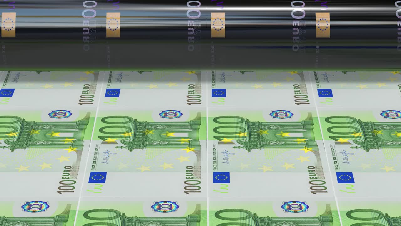 100유로 지폐 인쇄, 루프 가능한 스 비디오