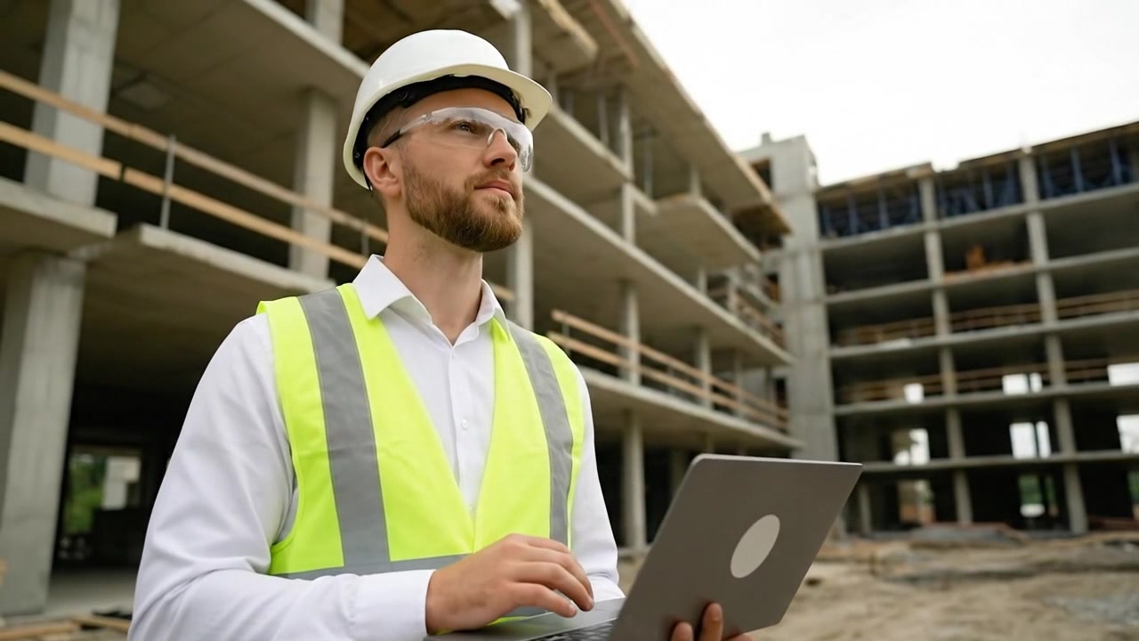Profesional trabajando desde casa con un portátil en un espacio de trabajo moderno