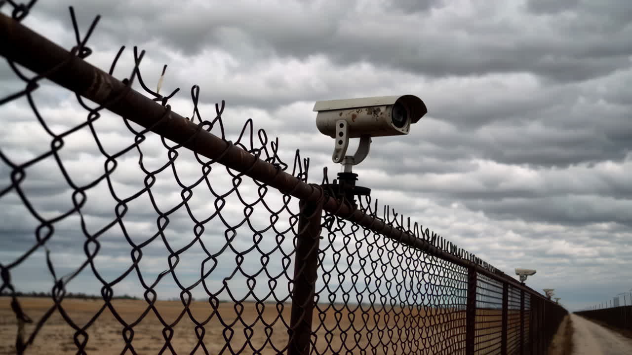 Security Camera on a Fence