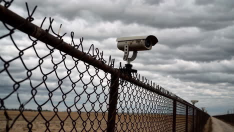 security camera on a fence