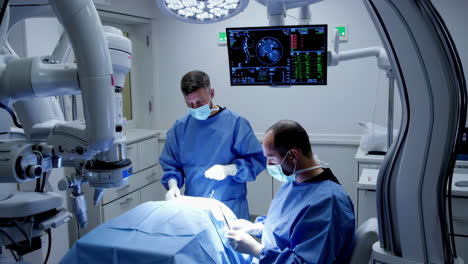 robotic surgery in progress