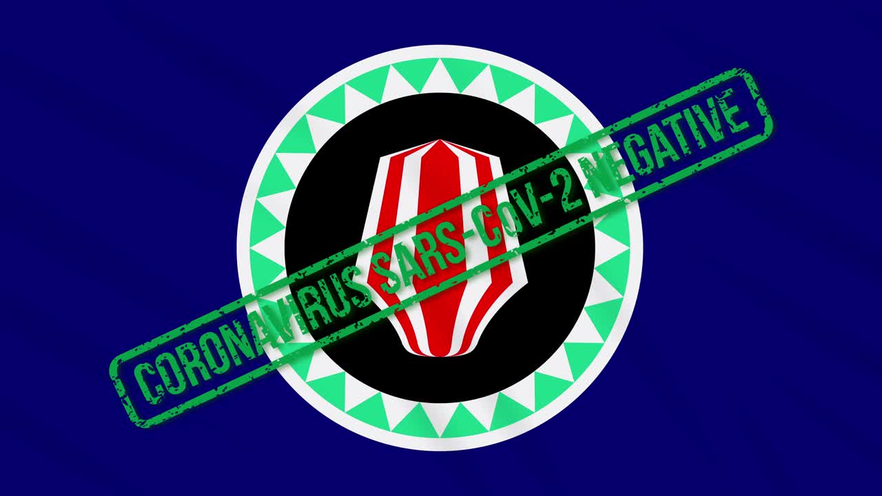 코로나바이러스로부터의 자유의 녹색 스프를 가진 부겐빌 흔들리는 발, 루프