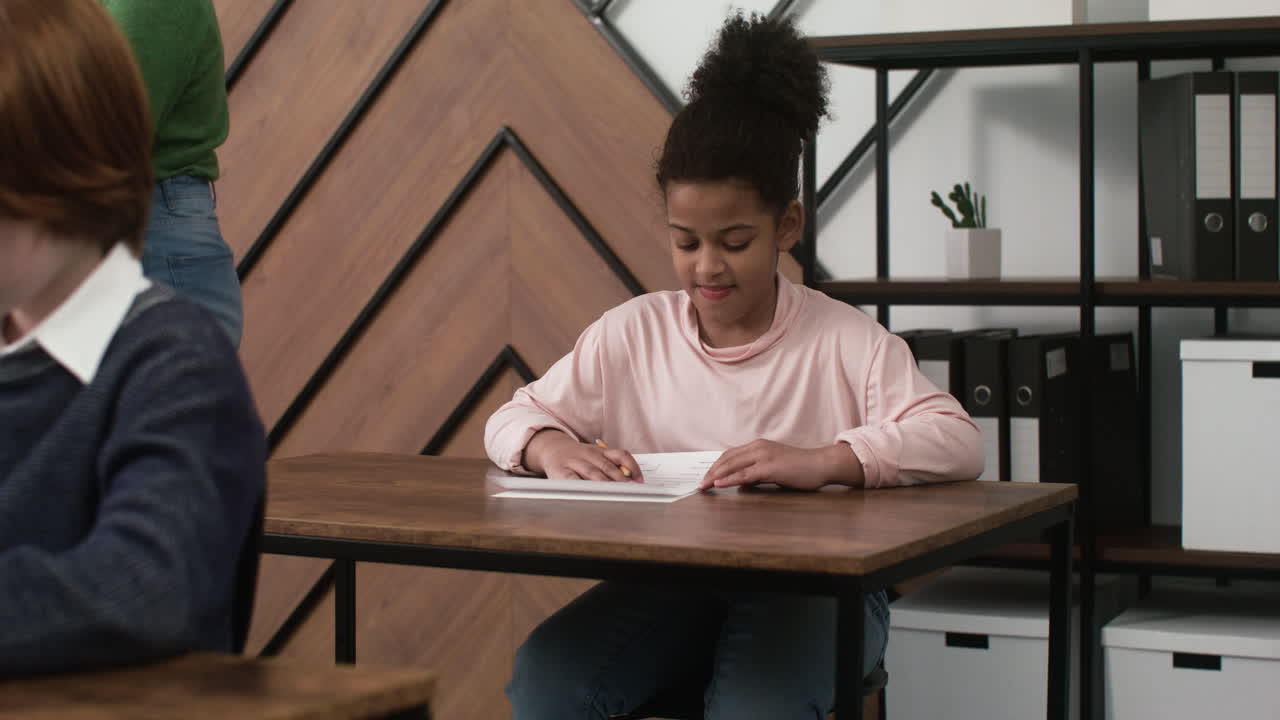 African american girl at school