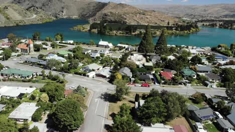 Aerial-View-of-Cromwell-Town,-New-Zealand