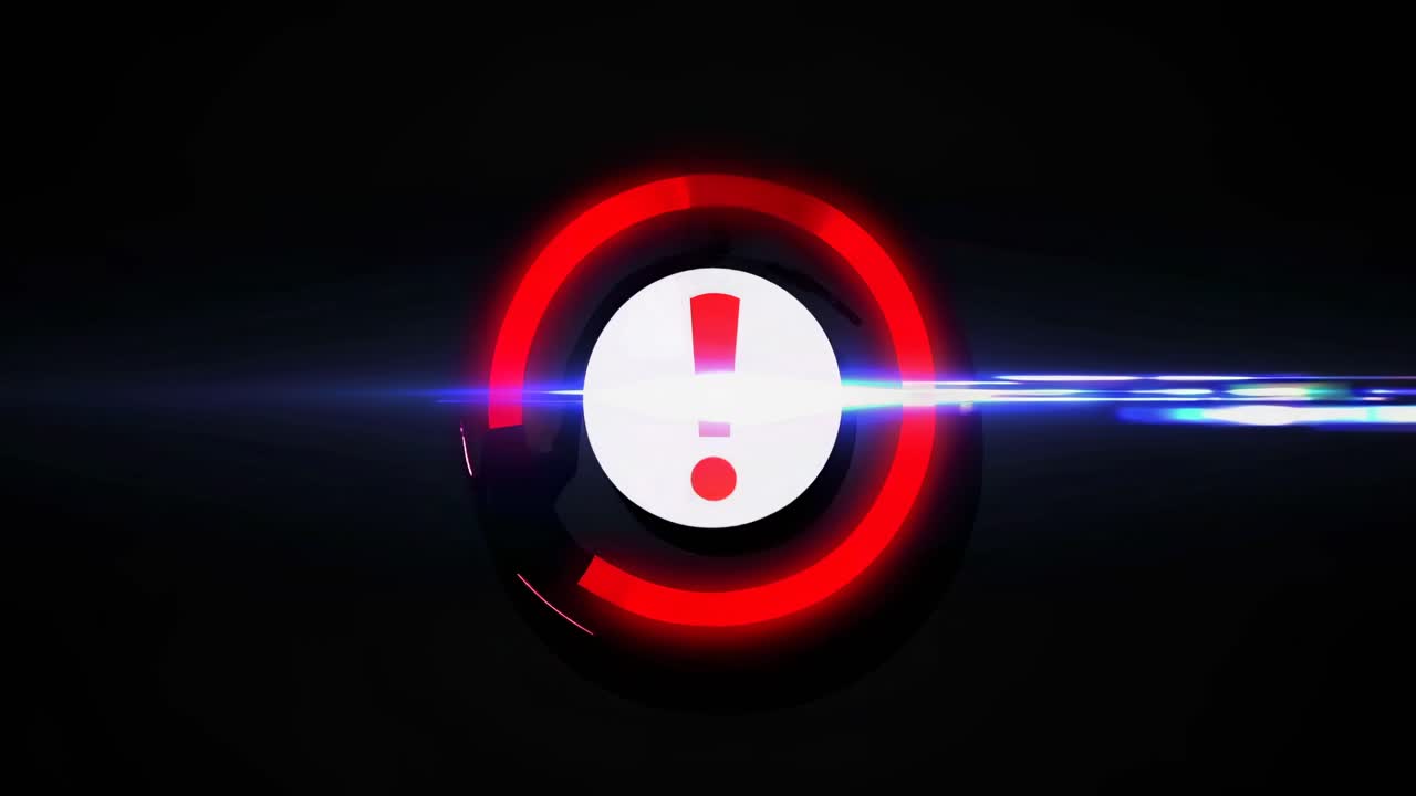 A glowing red ring on a black background, captured from a straight-on angle, resembling a sci-fi