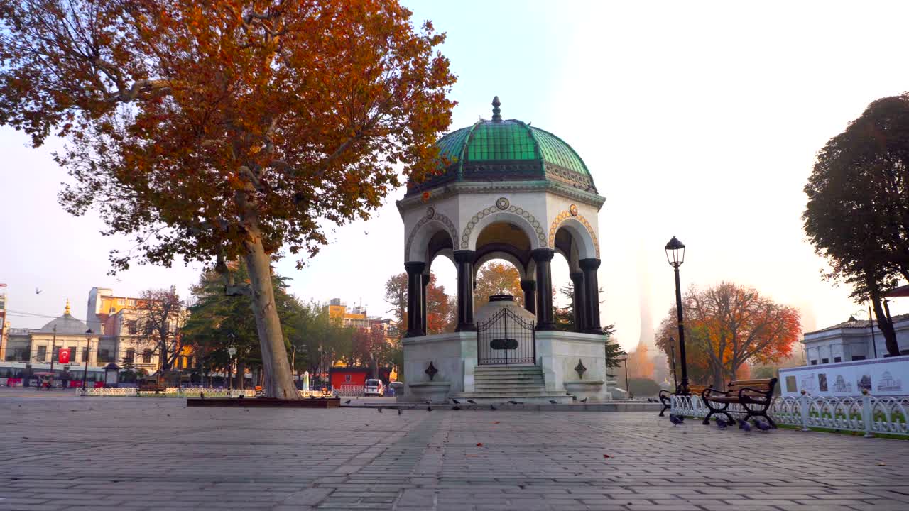 mezquita del sultán ahmet temprano en la mañana