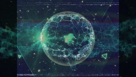animación de confeti cayendo sobre el cerebro girando