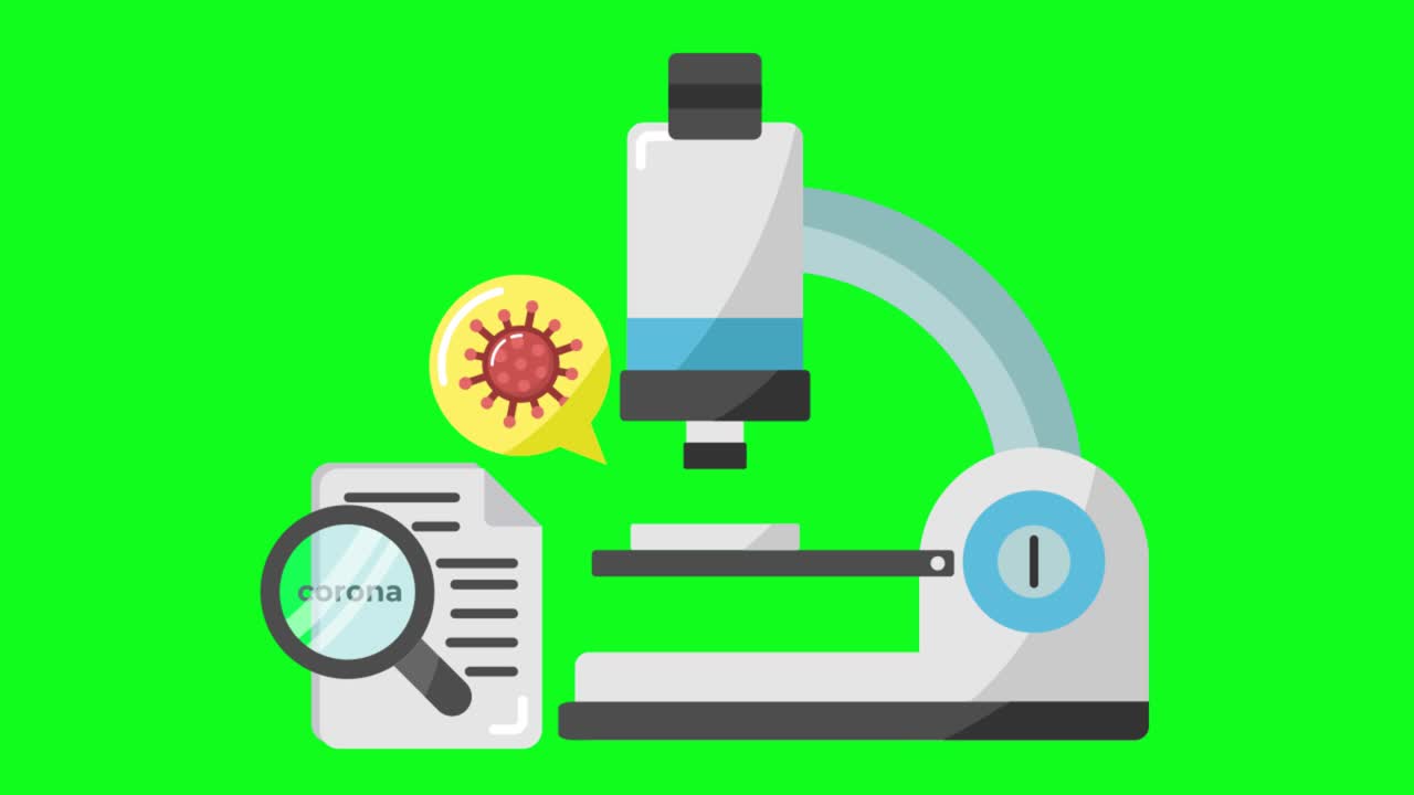 green screen, corona virus ,  research analysis