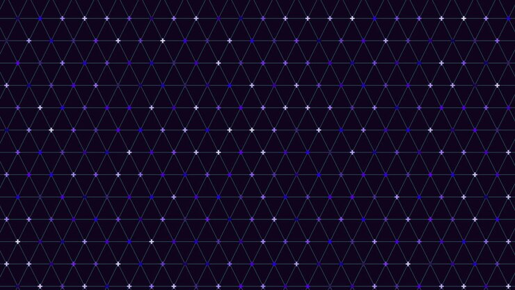 Minimalistic grid white dots on black background