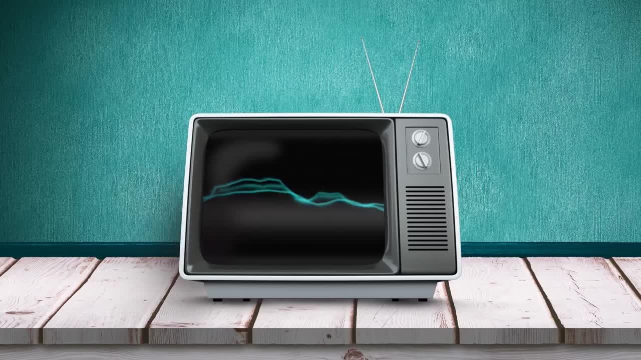 스크린에 정적 전기와 함께 tv