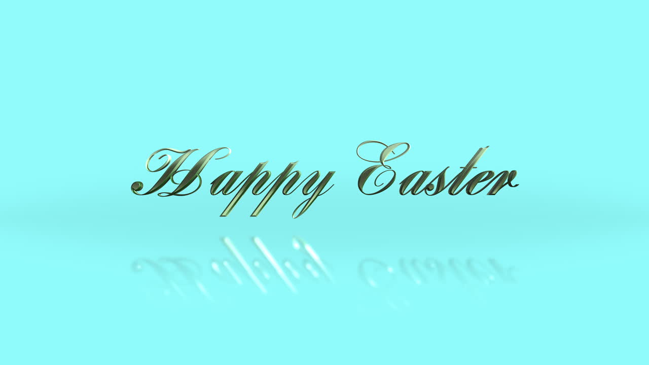 Eleganza e moda scritta Buona Pasqua su sfumatura blu