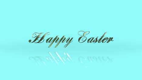 elegance and fashion happy easter text on blue gradient