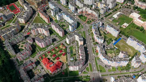 panoramic view of the city. modern high-rise buildings in the cityscape. new architectures in the urban district. aerial view.