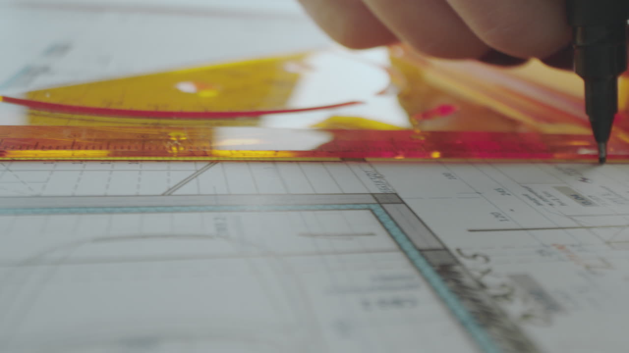 arquitecto trabajando en un plano