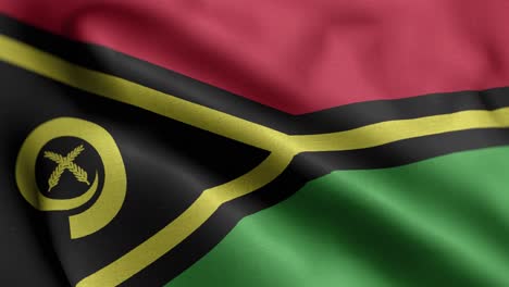 flag of vanuatu - vanuatuan flag high detail - national flag vanuatu wave pattern loopable elements - high resolution and high detailed fabric texture and endless loop stock video