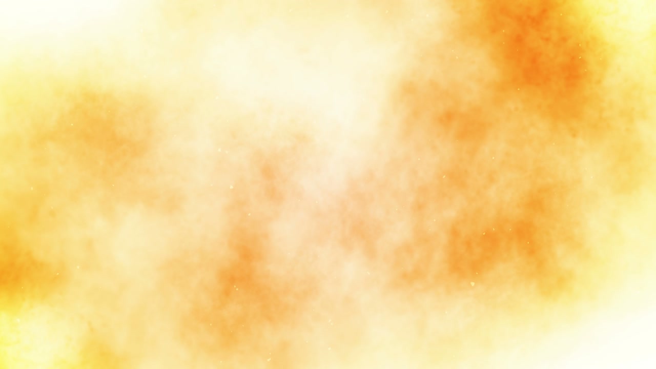 색의 연기 스프레이, 추상적인 연기, 증기 기, 안개 스플래시, 노란색 배경에 알코올 잉크와 수채화, 텍스트의 복사 공간, 루프 애니메이션.