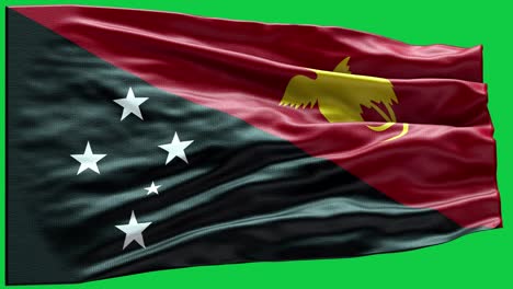 4k highly detailed flag of papua new guinea - papua new guinea flag high detail - national flag papua new guinea wave pattern loopable elements