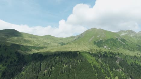 drone perspective of the sölktäler valley in styria, austria