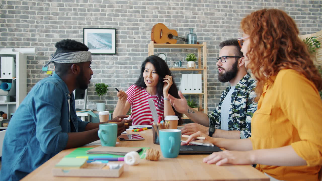 Team Meeting in a Modern Workspace