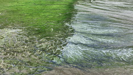 Aerial-flight-over-river-delta-showing-interesting-water-canal-patterns