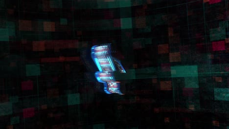 abstract digital futurista cuenta atrás diez segundos para iniciar la palabra con estilo de matriz de patrón digital. 4k 3d renderización de números de cuenta atrás, tecnología de fondo abstracto. cuadrícula de partículas de matriz, moderna tecnología cibernética.