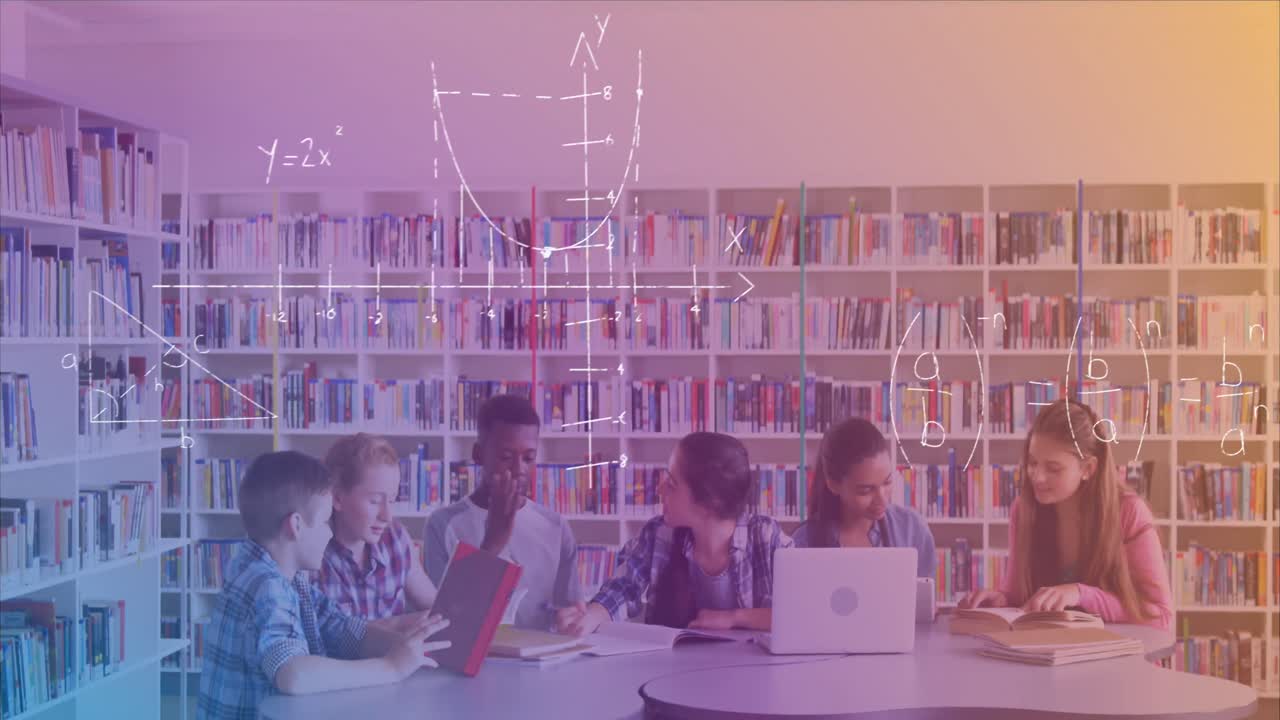 을 이용한 다양한 학생들의 수학 공식의 애니메이션