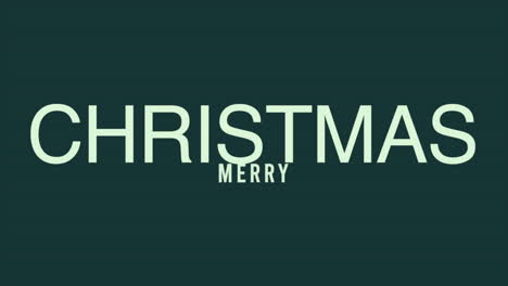 modern merry christmas text on green gradient
